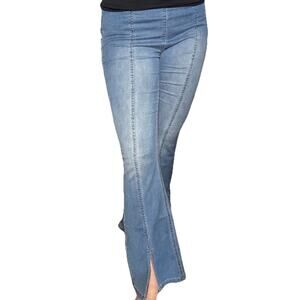 Suzanne Betro Sixe 12 High Rise Pull On Seamed Cropped Boot Cut With Front Slit